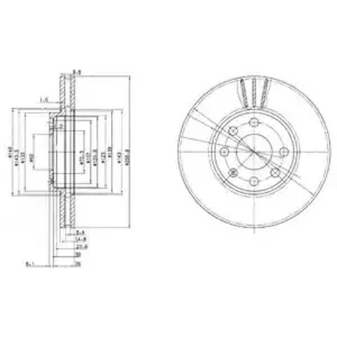 Гальмо дискове переднє BG3404 DELPHI