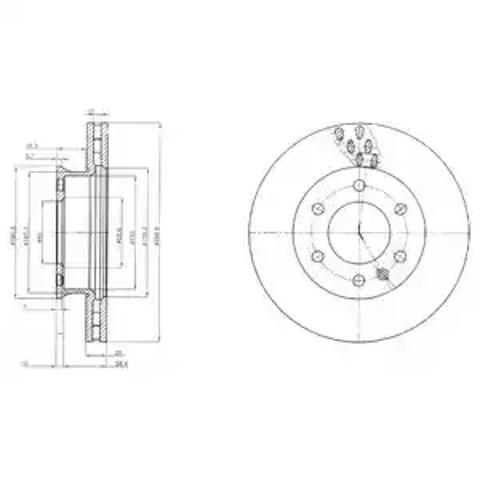 Гальмо дискове переднє BG4032 DELPHI
