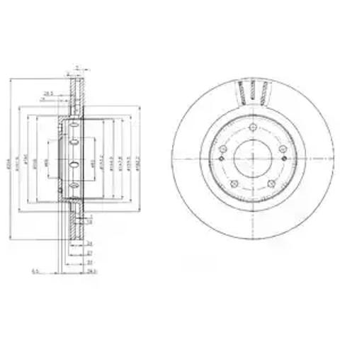 Гальмо дискове переднє BG4038C DELPHI