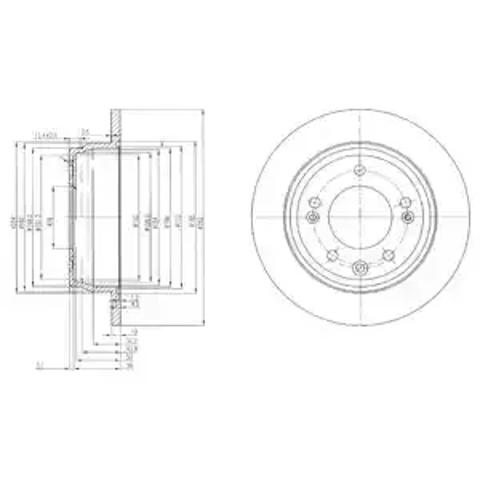 Гальмо дискове переднє BG4082C DELPHI