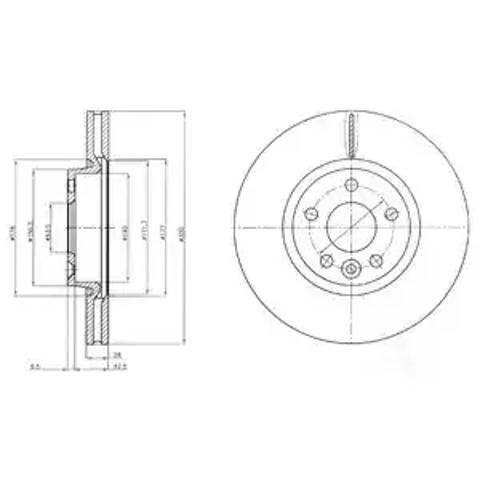 Гальмо дискове переднє BG4094C DELPHI