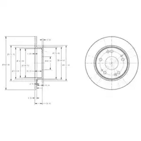 Диск заднього гальма BG4118C DELPHI