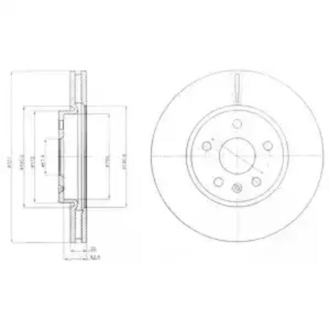 Гальмо дискове переднє BG4189C DELPHI