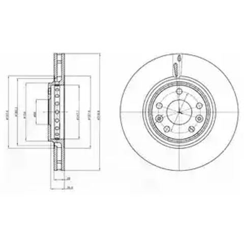 Гальмо дискове переднє BG4266 DELPHI