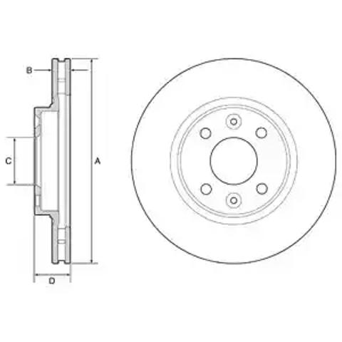 Гальмо дискове переднє BG4570C DELPHI