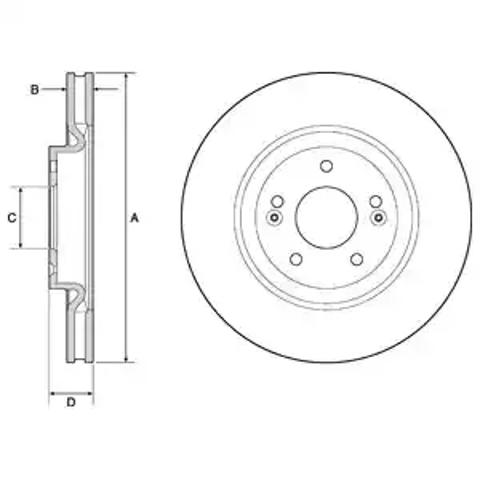 Гальмо дискове переднє BG4683C DELPHI