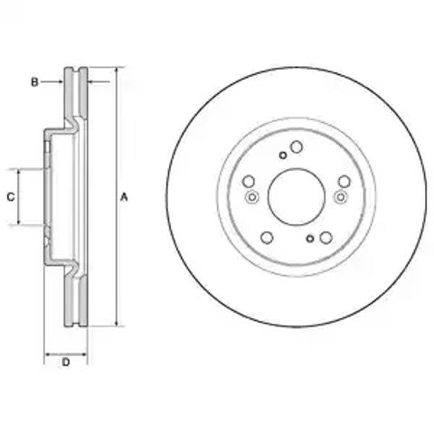 Диск переднього гальма BG4698C DELPHI