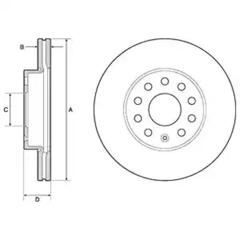 Гальмо дискове переднє BG4701C DELPHI