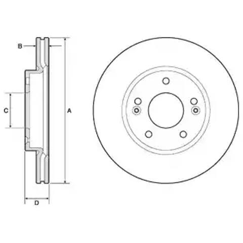 Диск переднього гальма BG4745C DELPHI