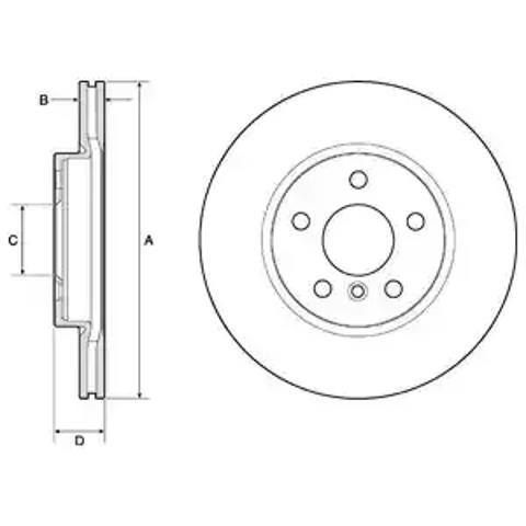 Диск переднього гальма BG4777C DELPHI