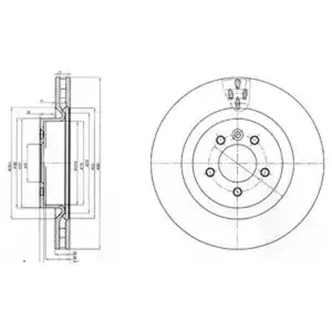 Диск переднього гальма BG9007C DELPHI