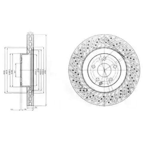 Диск переднього гальма BG9057 DELPHI