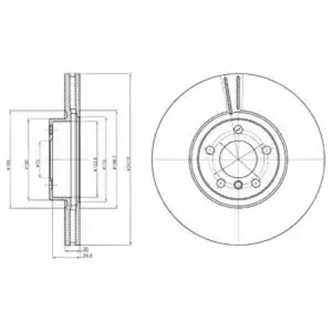 Диск переднього гальма BG9063C DELPHI