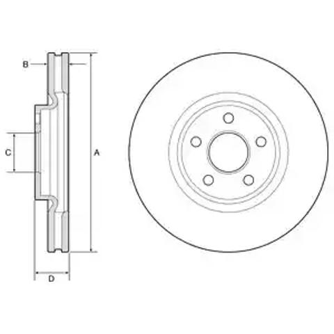 Диск переднього гальма BG9203C DELPHI