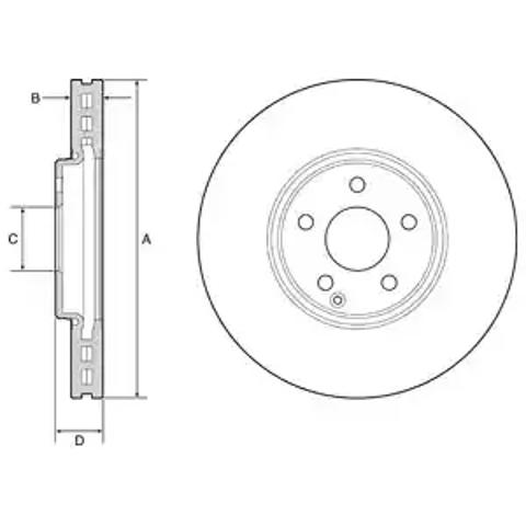 Гальмо дискове переднє BG9210C DELPHI