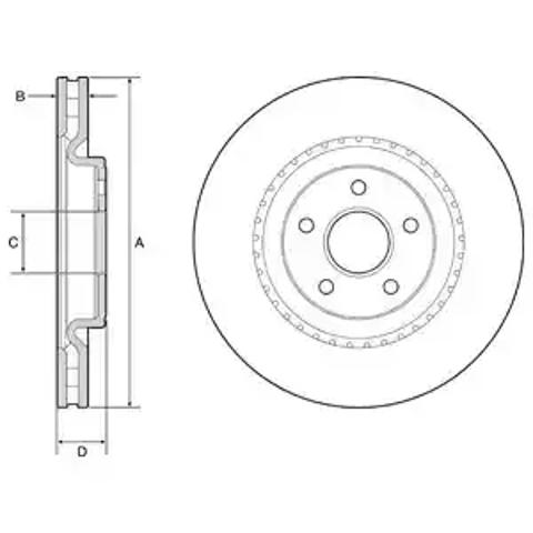 Диск переднього гальма BG9213C DELPHI