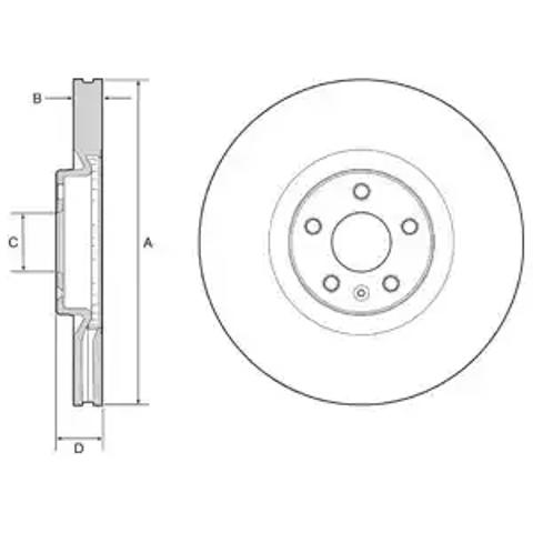 Гальмо дискове переднє BG9231C DELPHI