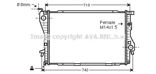 Радіатор основний BW2202 AVA