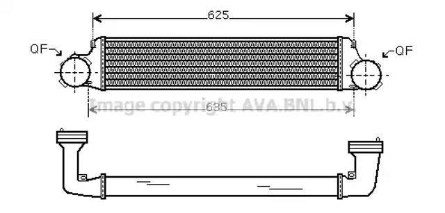 Радіатор интеркуллера BW4280 AVA