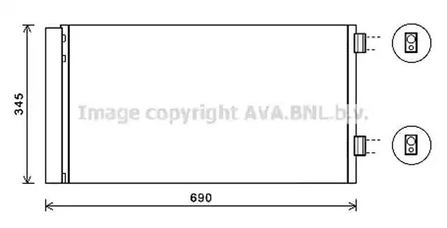Трубопроводи і радіатор кондиціонера BW5414D AVA