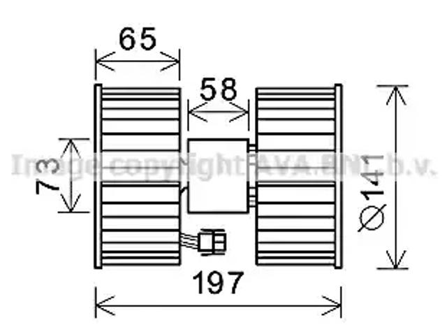 Електромотор пічки BW8483 AVA