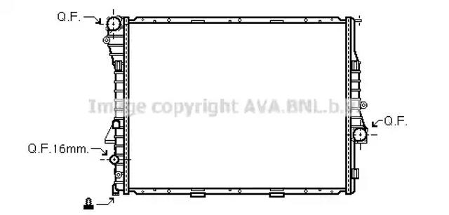 Радіатор основний BWA2275 AVA