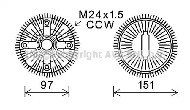 Муфта вязкостная системи охолодження BWC392 AVA
