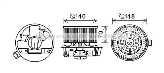 Електромотор пічки DA8010 AVA