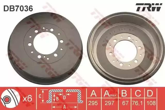 Барабан гальмівний задній DB7036 TRW