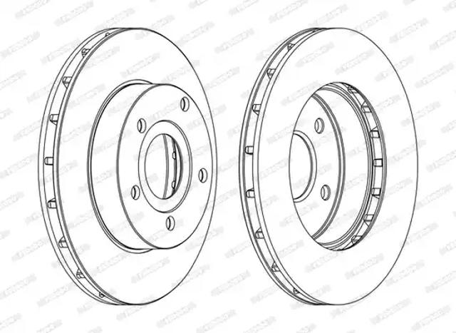Диск гальмівний передній DDF1169C FERODO