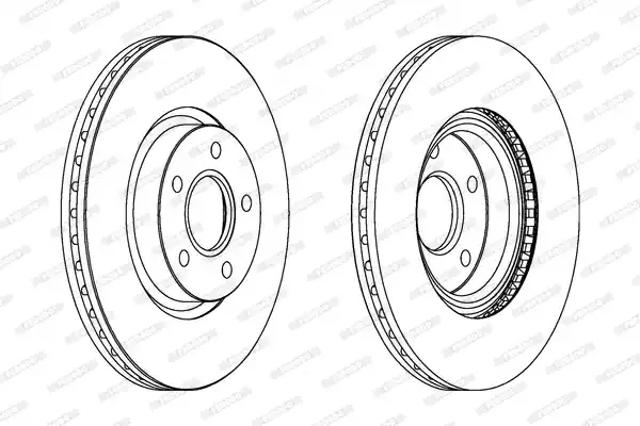 Диск переднього гальма DDF1225C FERODO