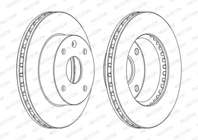 Диск переднього гальма DDF1257C FERODO