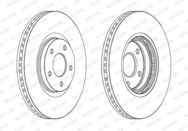 Диск гальмівний передній DDF1724C FERODO