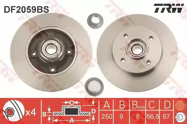 Дискові гальма DF2059BS TRW