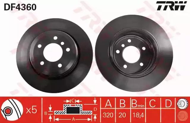 Дискові гальма DF4360 TRW