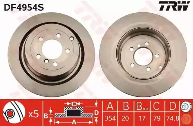 Дискові гальма DF4954S TRW