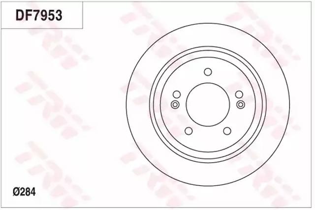 Диск заднього гальма DF7953 TRW