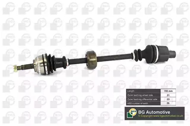 Піввісь передня, права DS7301RA BGA