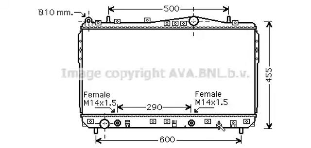 Радіатор DWA2074 AVA