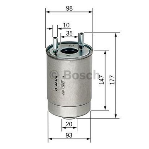 Фільтр-відстійник палива грубої очистки F026402067 BOSCH