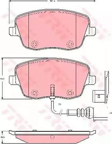 Колодки передні GDB1472 TRW