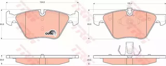 Колодки передні GDB1559 TRW