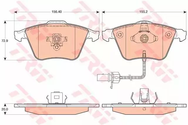 Тормозні колодки GDB1617 TRW