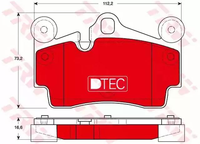 Задні гальмівні колодки GDB1653DTE TRW