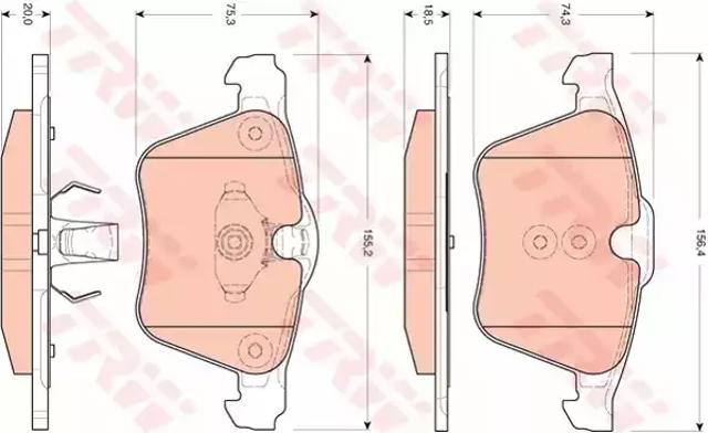 Колодки передні GDB1684 TRW