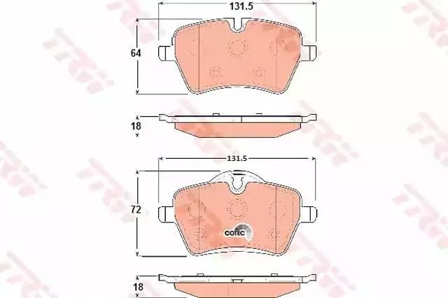 Колодки передні GDB1712 TRW