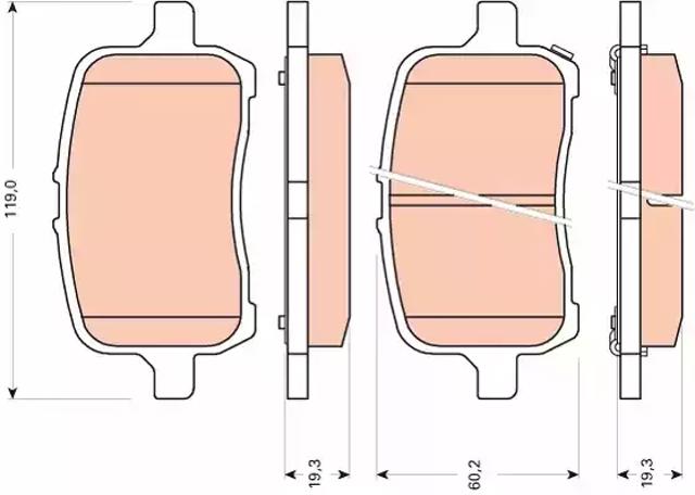 Колодки передні GDB1755 TRW