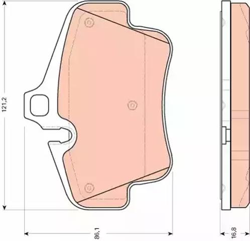 Колодки гальмові задні, дискові GDB1758 TRW