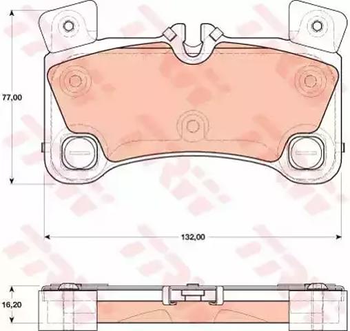 Колодки гальмівні задні, дискові GDB1775 TRW