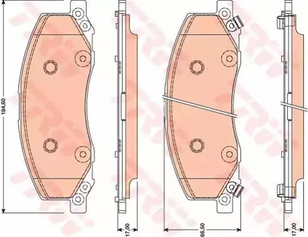 Гальмівні колодки GDB1781 TRW